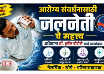 आरोग्य संवर्धनासाठी ‘जलनेती’चे महत्त्व; अधिष्ठाता डॉ. हर्षल बोरोले यांचे प्रात्यक्षिक