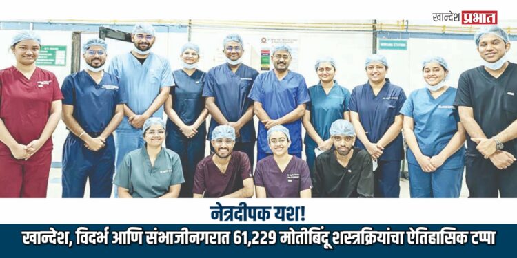 नेत्रदीपक यश! खान्देश, विदर्भ आणि संभाजीनगरात ६१,२२९ मोतीबिंदू शस्त्रक्रियांचा ऐतिहासिक टप्पा