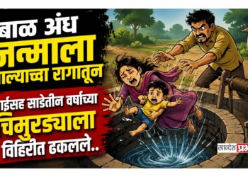 बाळ अंध जन्माला आल्याच्या रागातून आईसह साडेतीन वर्षाच्या चिमुरड्याला विहिरीत ढकलले