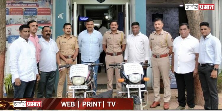 दुचाकी चोरणारा सराईत चोरटा जेरबंद; २ मोटार सायकली जप्त