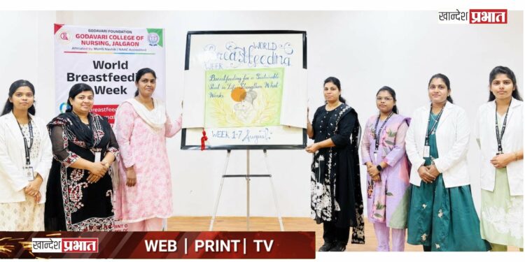 जागतिक स्तनपान सप्ताह निमित्त गोदावरी कॉलेज ऑफ नर्सिंगमध्ये विविध उपक्रम