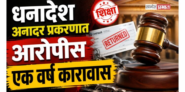 धनादेश अनादर प्रकरणात आरोपीस एक वर्ष कारावास; जैन इरिगेशन कंपनीला ३० लाखांची नुकसानभरपाई