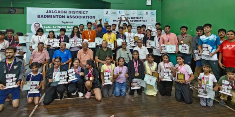 जळगाव जिल्हा बॅडमिंटन चॅम्पियनशिप २०२६ उत्साहात