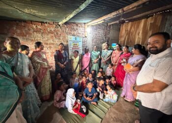 पंतप्रधान नरेंद्र मोदी यांच्या वाढदिवसानिमित्त शाहूनगरमध्ये ५ अंगणवाड्यांमध्ये खाऊ व भेटवस्तू वाटप