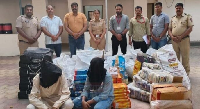 कारचा अपघात अन् गुटखा तस्करी उघड ;दोघे अटकेत
